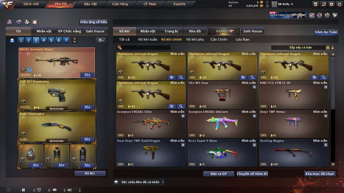 shop acc cf uy tin gia re